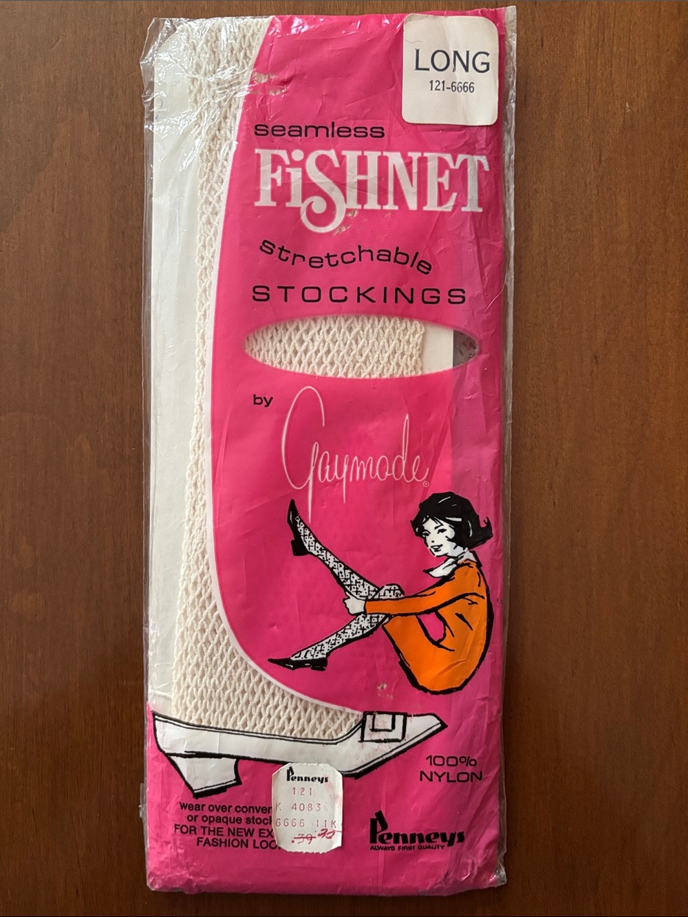 Seamless Fishnet Stretchable Stockings by Gaymode - White